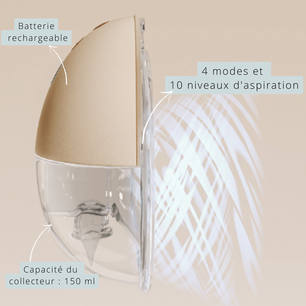 Cordless and mobile electric breast pump for breastfeeding mothers